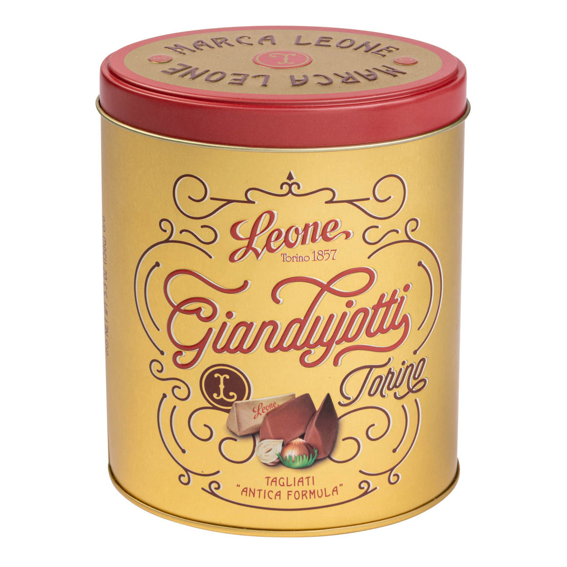Leone Cofanetto Regalo In Lattina - Latta Gianduiotti 150g