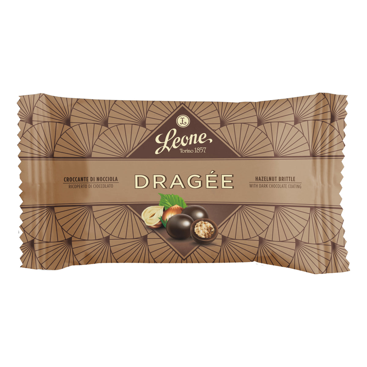 Leone Dragee Croccante alla nocciola ricoperto di cioccolato 35 g  