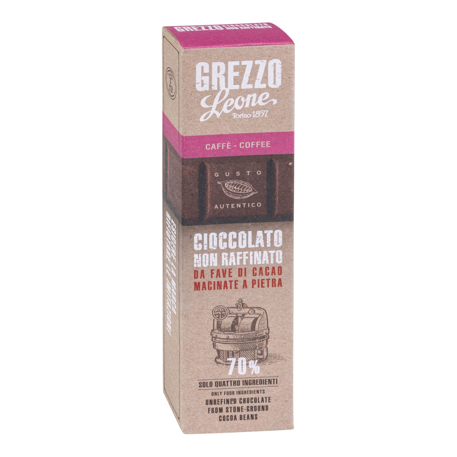 Leone Cioccolato Grezzo Stecca Gusto Caffè 55g