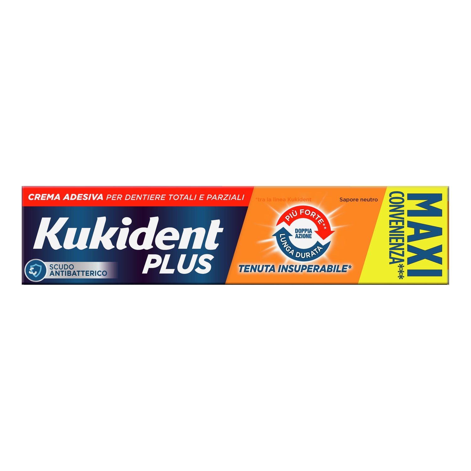 Kukident Plus Morso Insuperabile Sapore Neutro - Formato Maxi Convenienza 65g