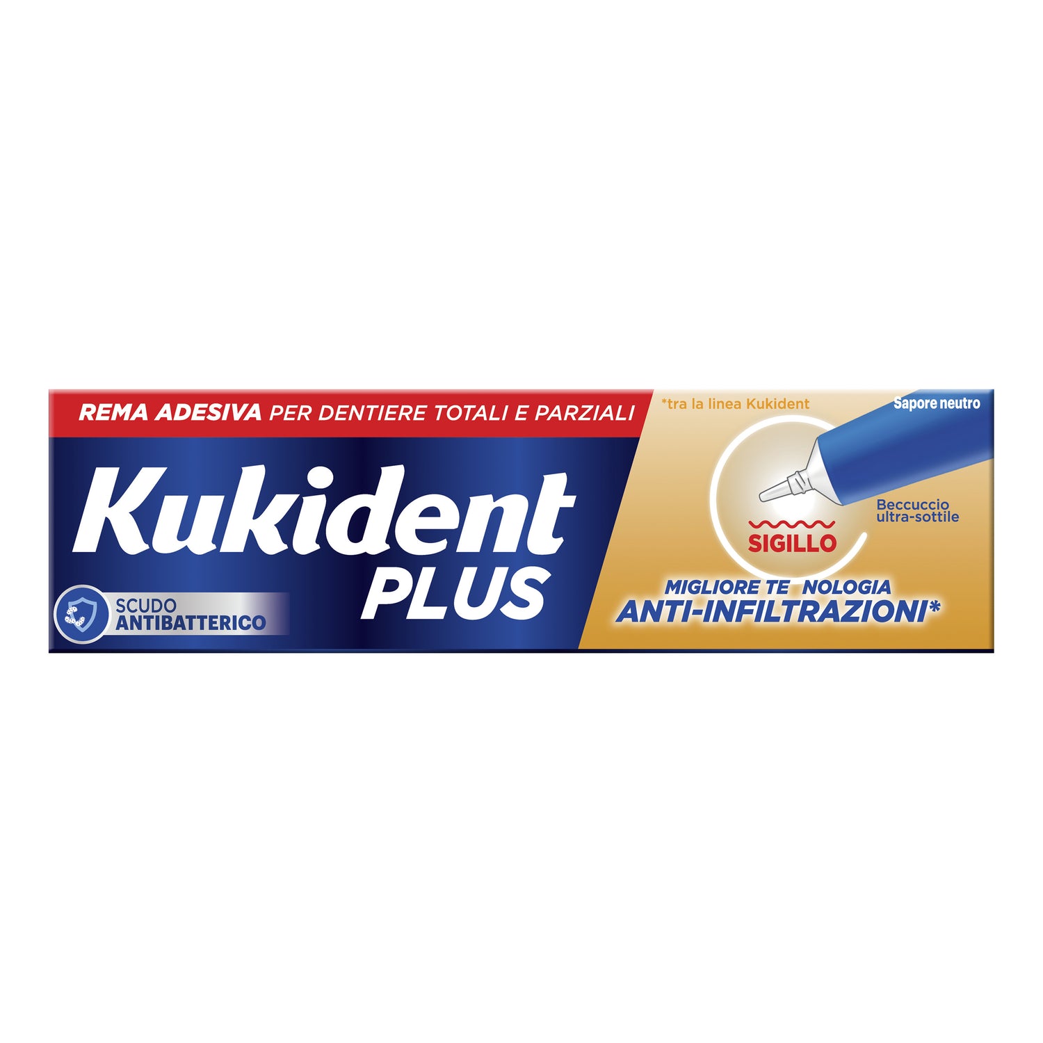 Kukident Plus Barriera Anti-Cibo Sapore Neuto 40g