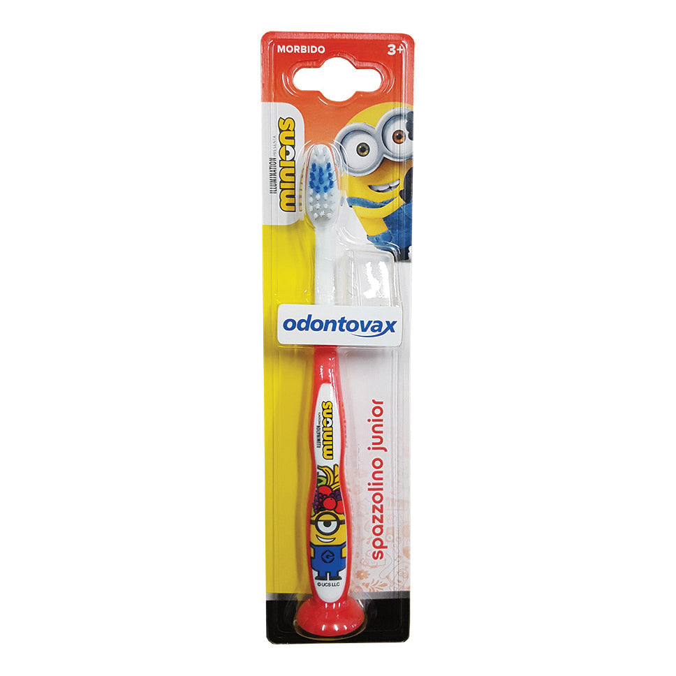 Odontovax Junior Minions | Spazzolino Bambini Setole Morbide | Rosso  