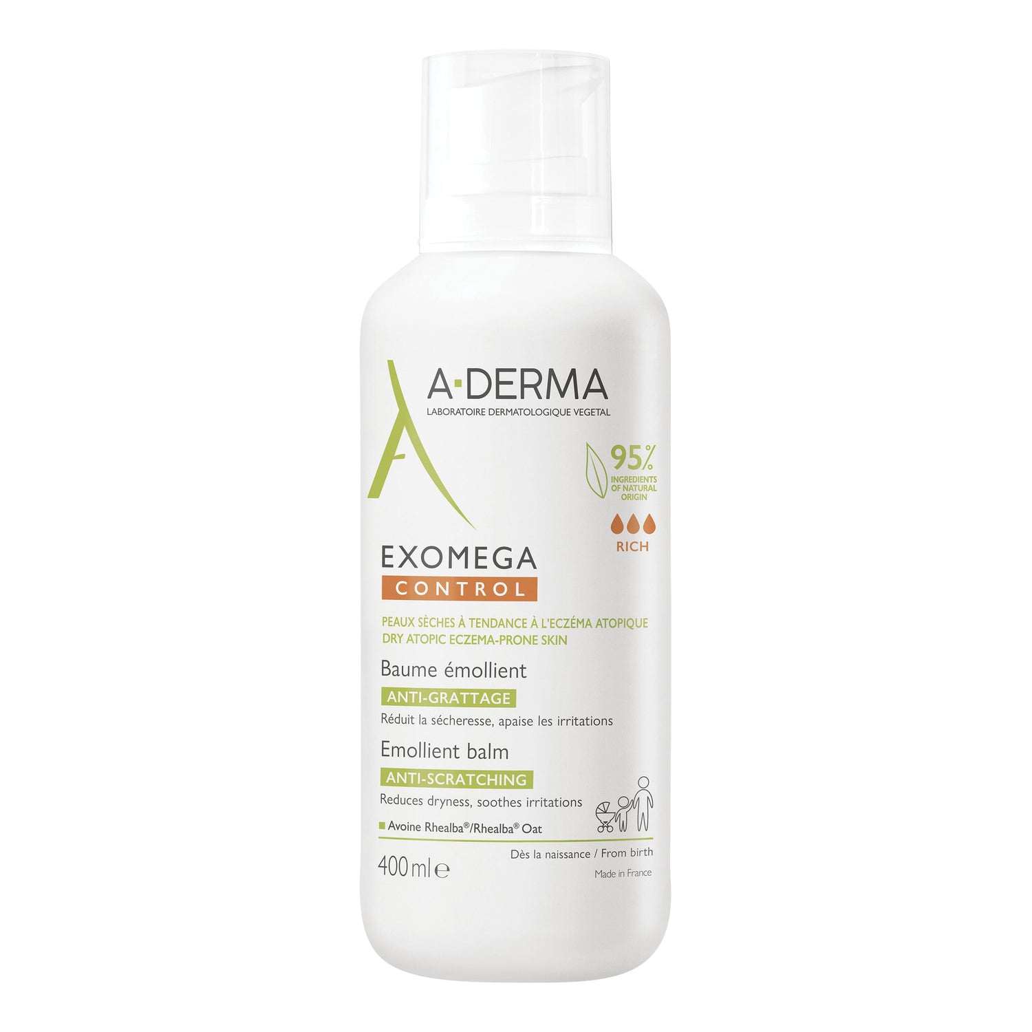 Aderma Exomega Control Balsamo Emolliente Lenitivo Anti-Grattage 400ml
