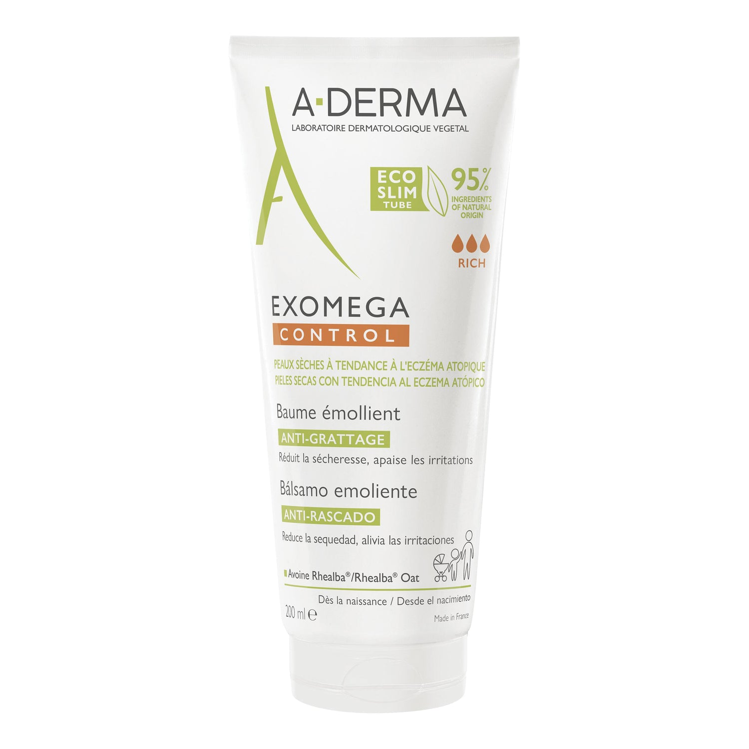 Aderma Exomega Control Balsamo Emolliente Anti-Grattage 200ml
