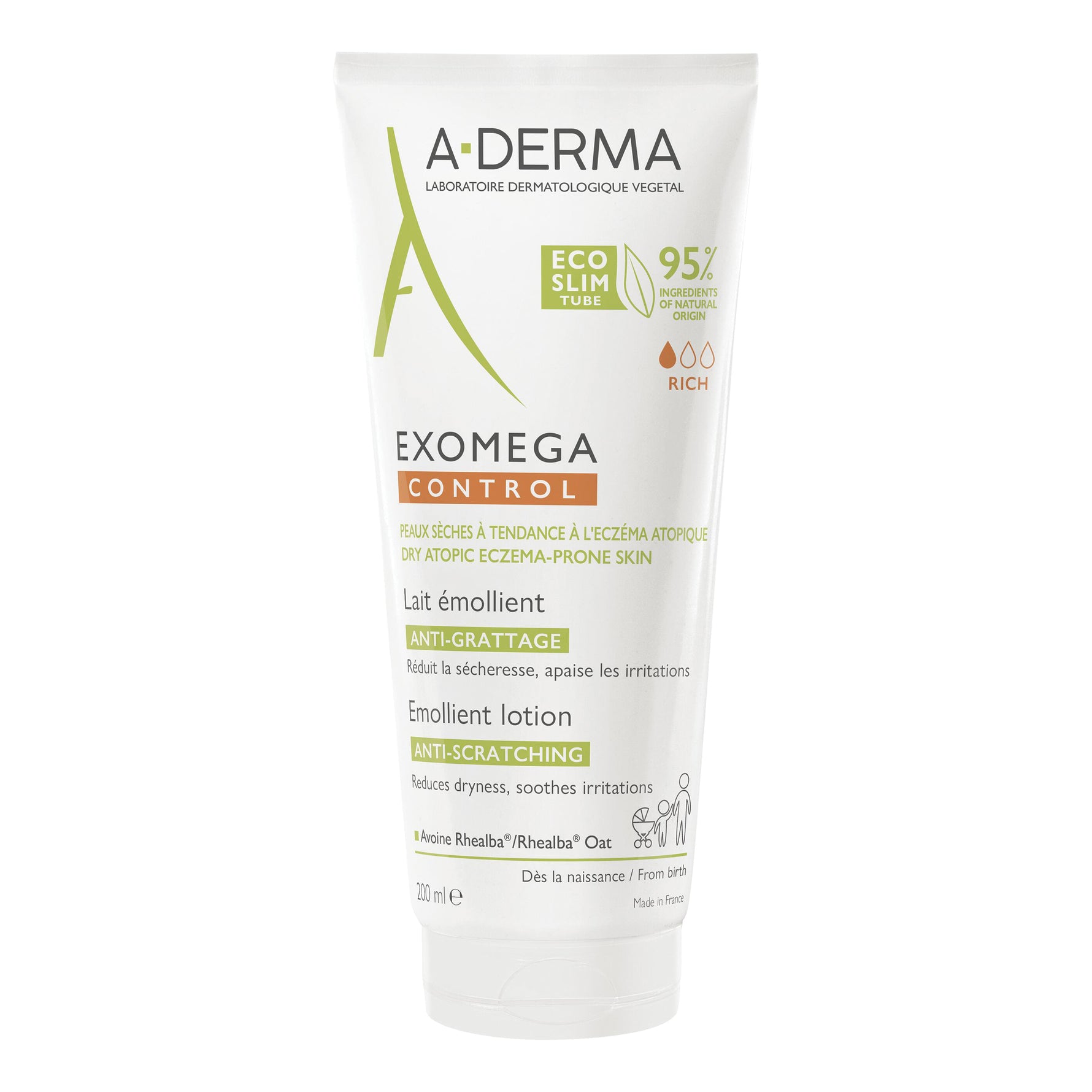 A-Derma Exomega Control | Latte Emolliente Anti Grattage Cosmetico Sterile | 200 ml
