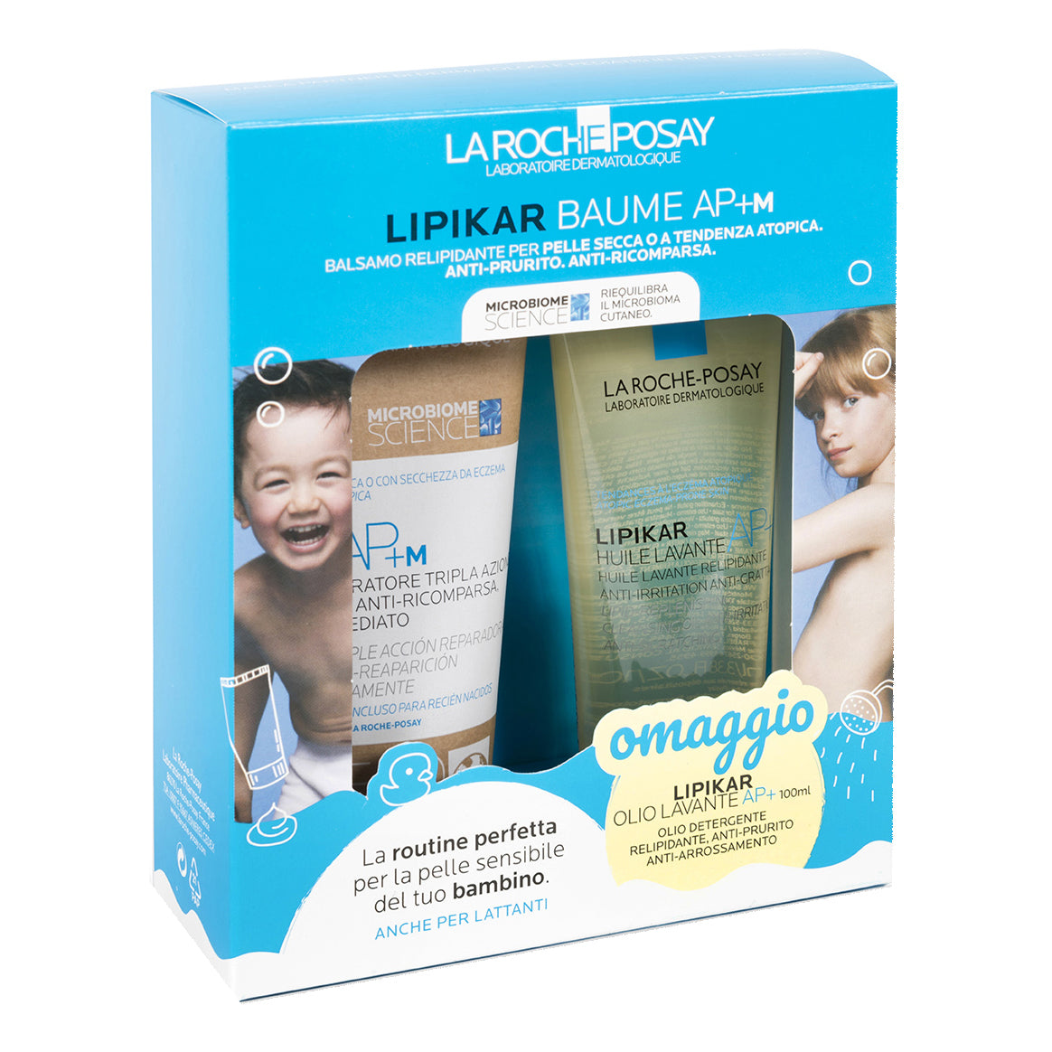 La Roche Posay Lipikar - Baume Ap+ M - Balsamo Riparatore 200ML + Huile Ap+ Olio detergente omaggio