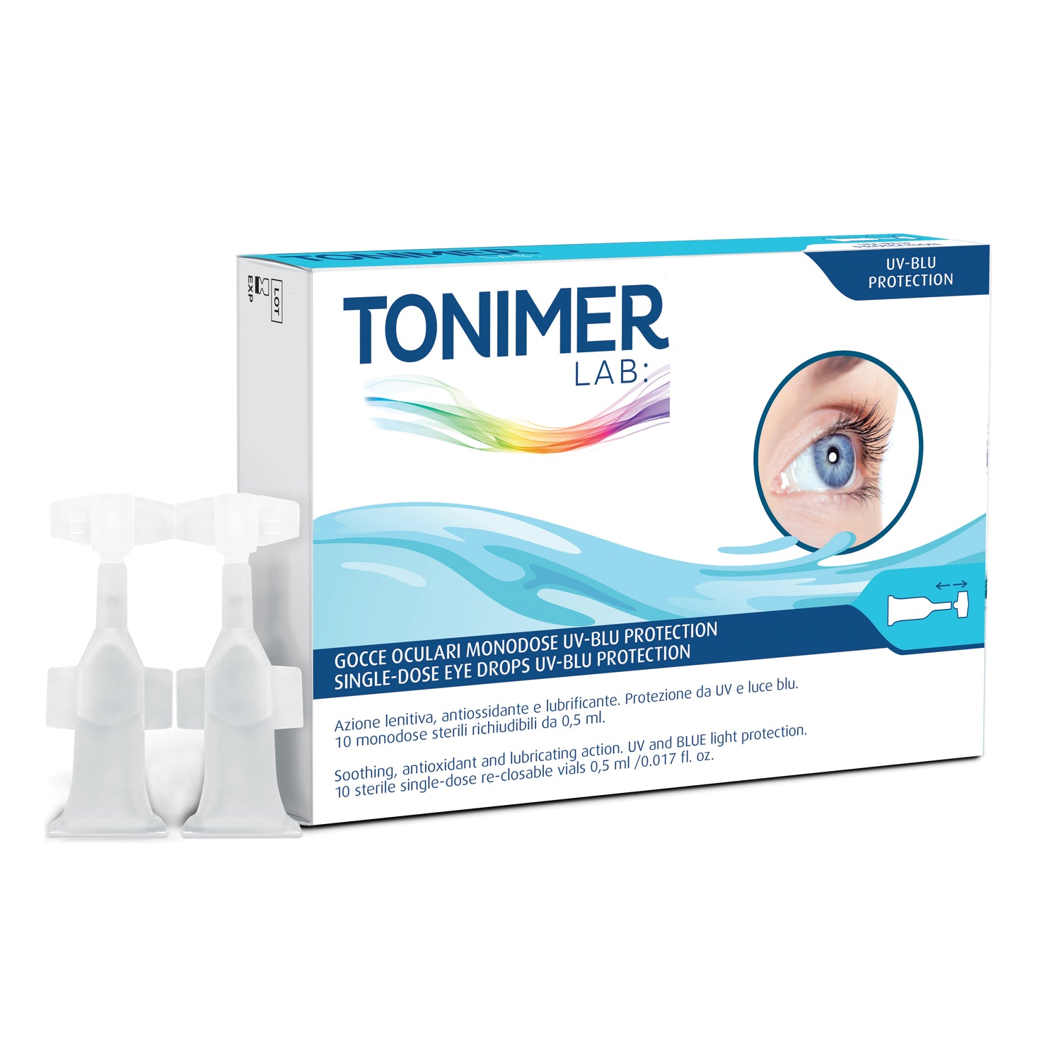 Tonimer Lab Gocce Oculari Uv-Blu Protection 10 Flaconcini Monodose 0,5ml
