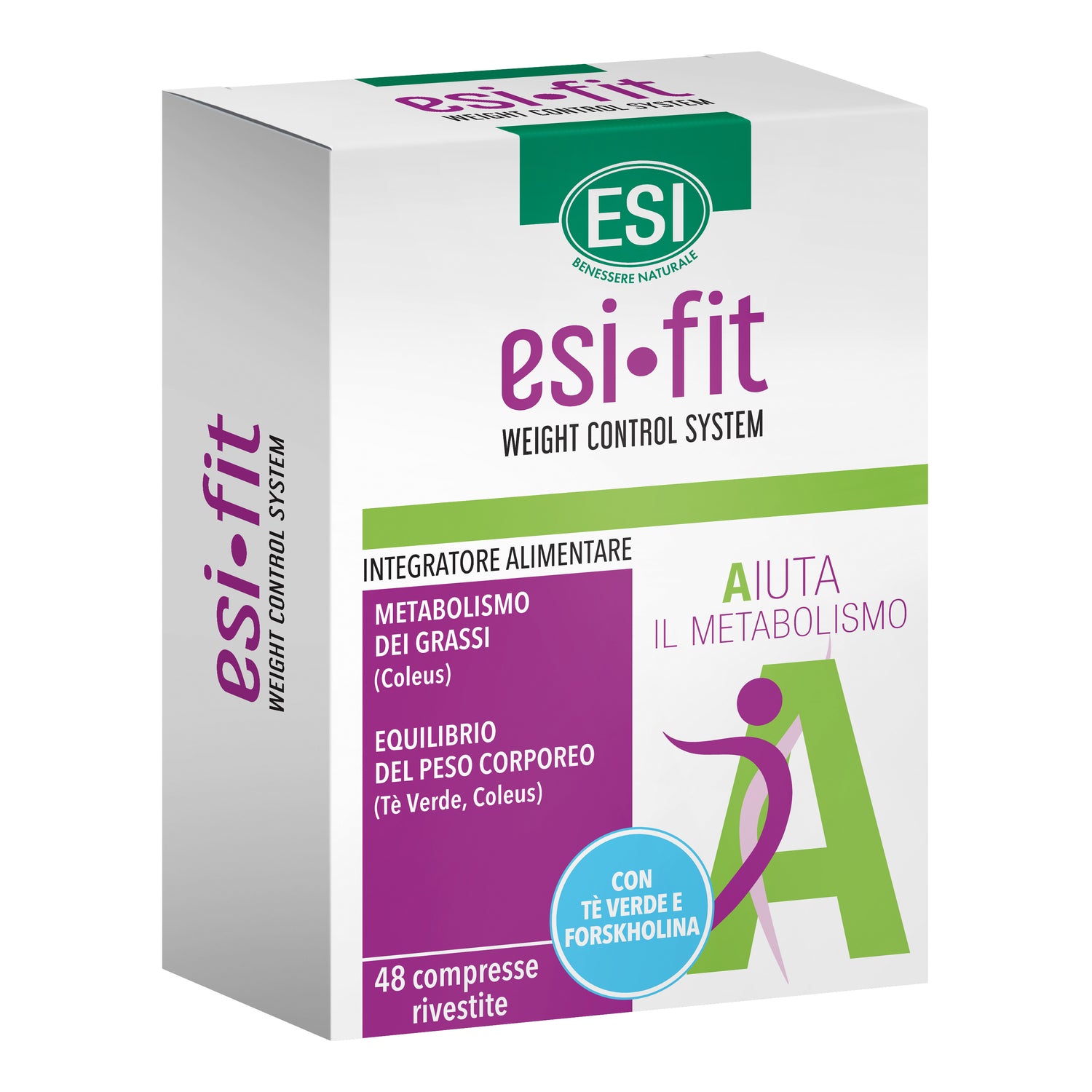Esi Fit Aiuta Il Metabolismo Con Tè Verde E Coleus 48 Compresse