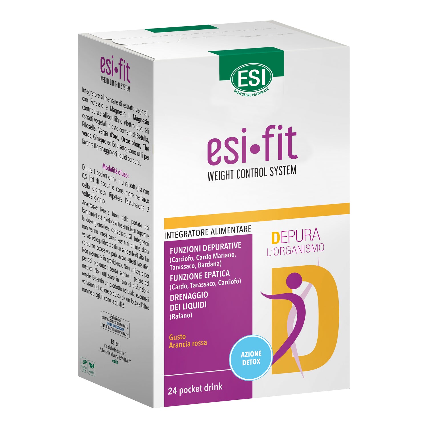 Esi Fit Depura Liquidi 24 Pocket Drink Arancia Rossa
