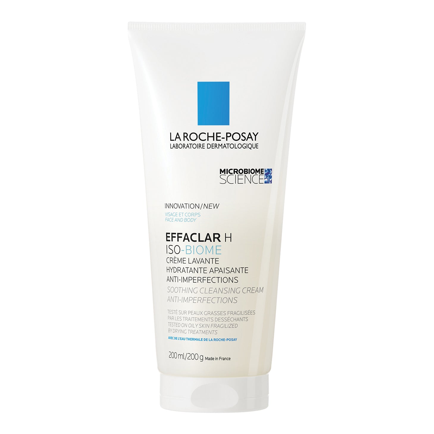 La Roche Posay Effaclar H Iso Biome - Crema Detergente Lenitiva Viso e Corpo Pelle Tendenza Acneica 200ml