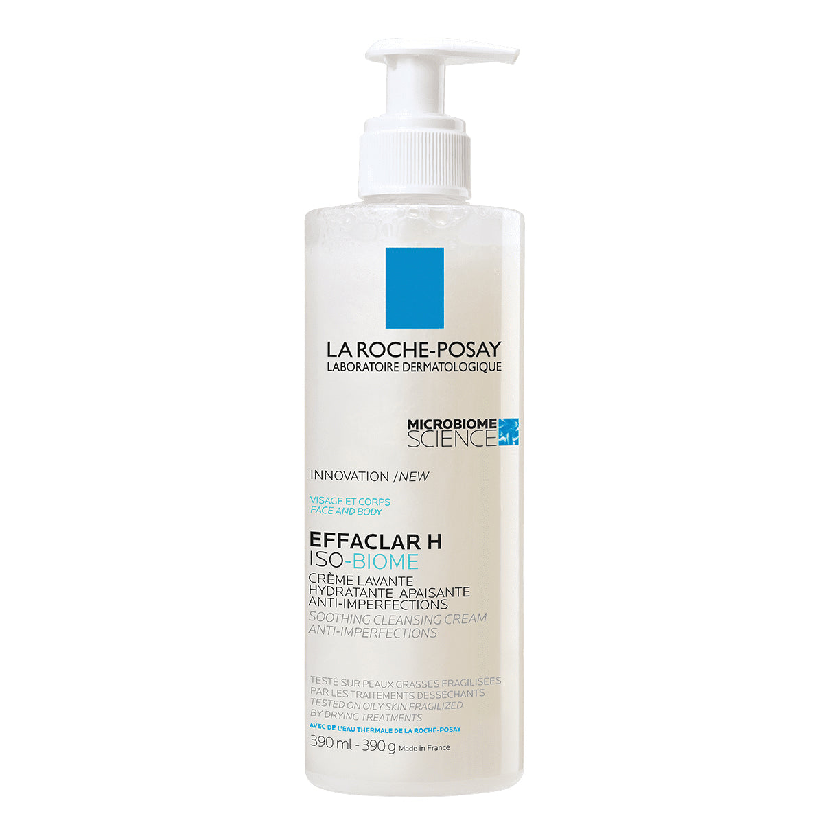 La Roche Posay Effaclar H Iso Biome - Crema Detergente Lenitiva Viso E Corpo Pelle Tendenza Acneica 400ml