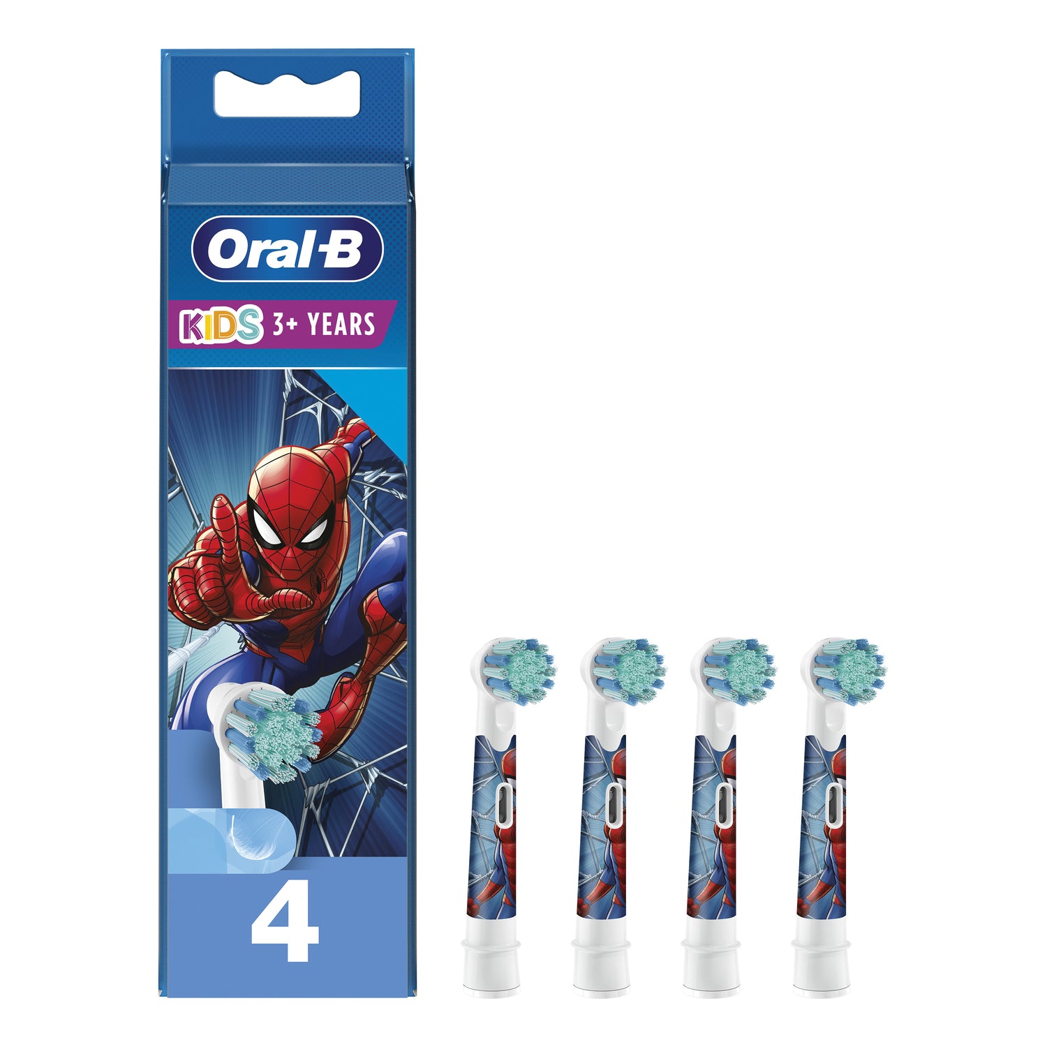 Oral-B Testine Di Ricambio Spiderman 4 Pezzi