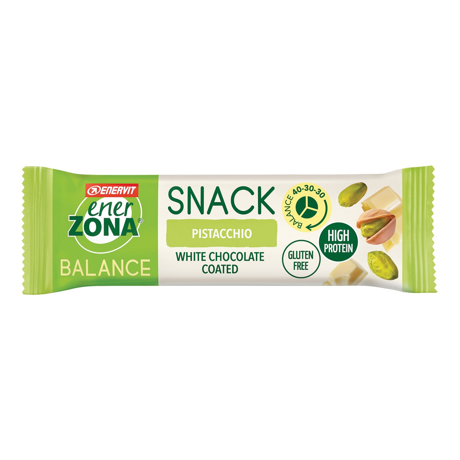Enervit EnerZona Balance Snack Barretta Pistacchio E Cioccolato Bianco 33g