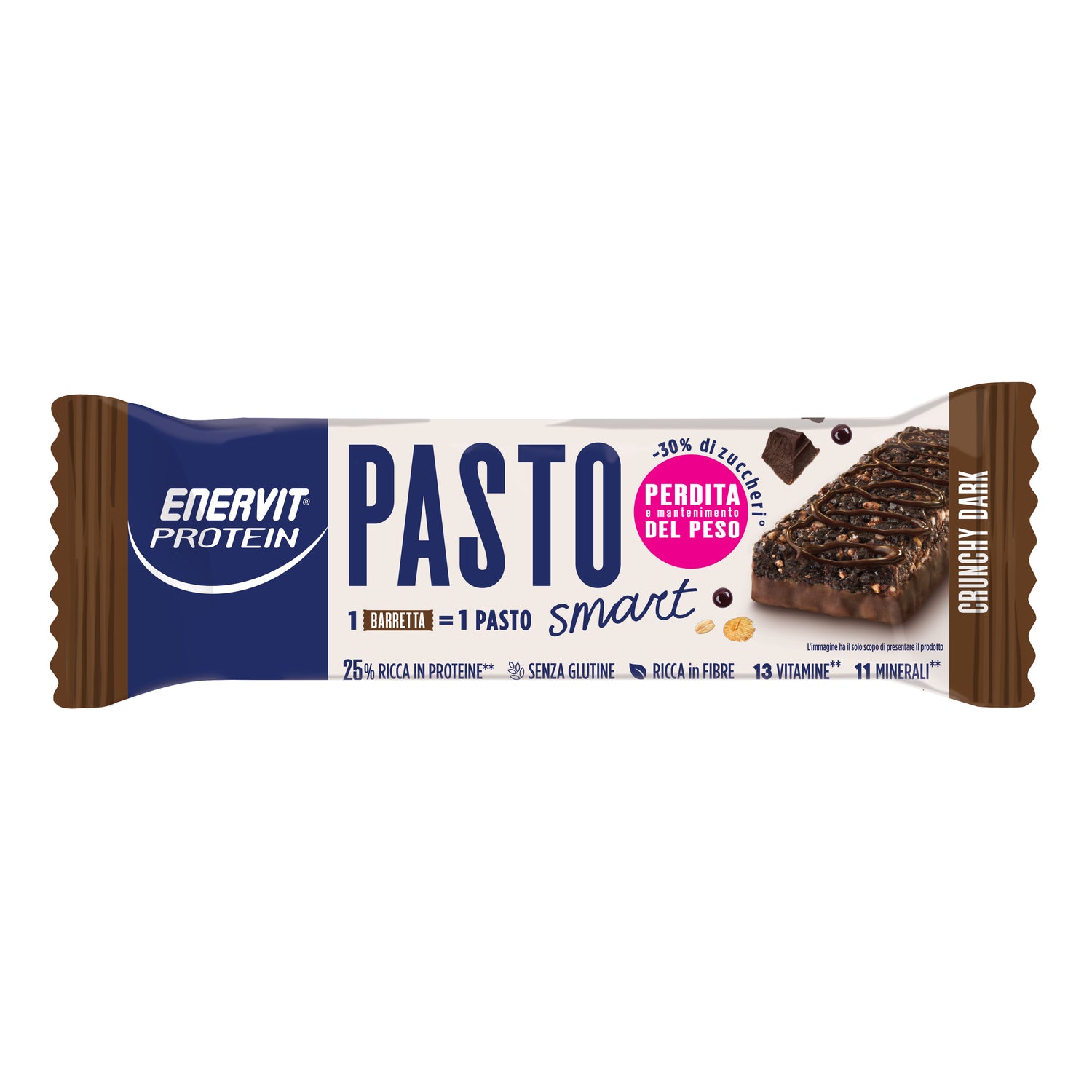 Enervit Protein Pasto Sostitutivo Crunchy Dark Baretta Da 55 G