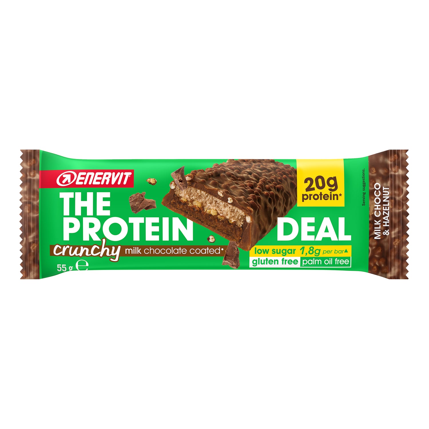 Enervit The Protein Deal Barretta Proteica Crunchy Milk Choco and Hazelnut 55g