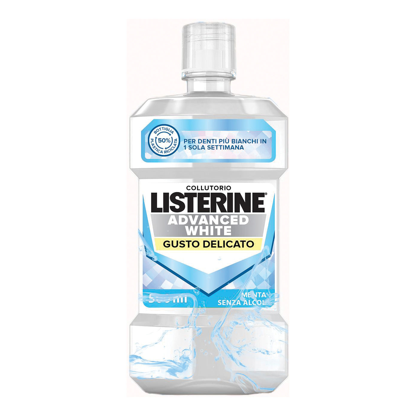 Listerine Collutorio Advanced White Gusto Delicato Pacco Doppio 2 x 500ml