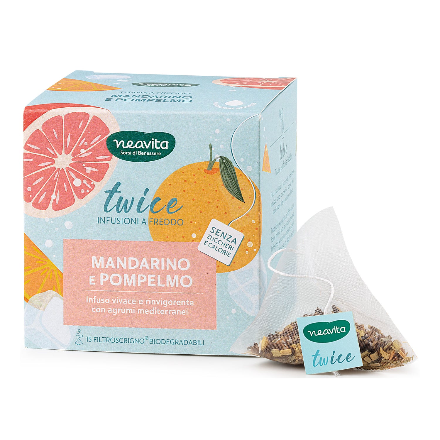 Neavita - Twice Infuso a Freddo Mandarino e Pompelmo 15 Filtroscrigno