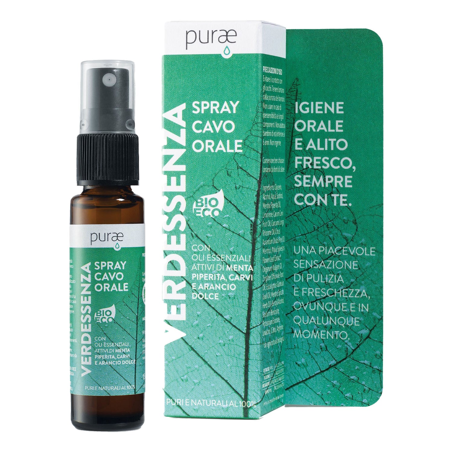 Purae Verdessenza Spray Benessere Del Cavo Orale 15ml