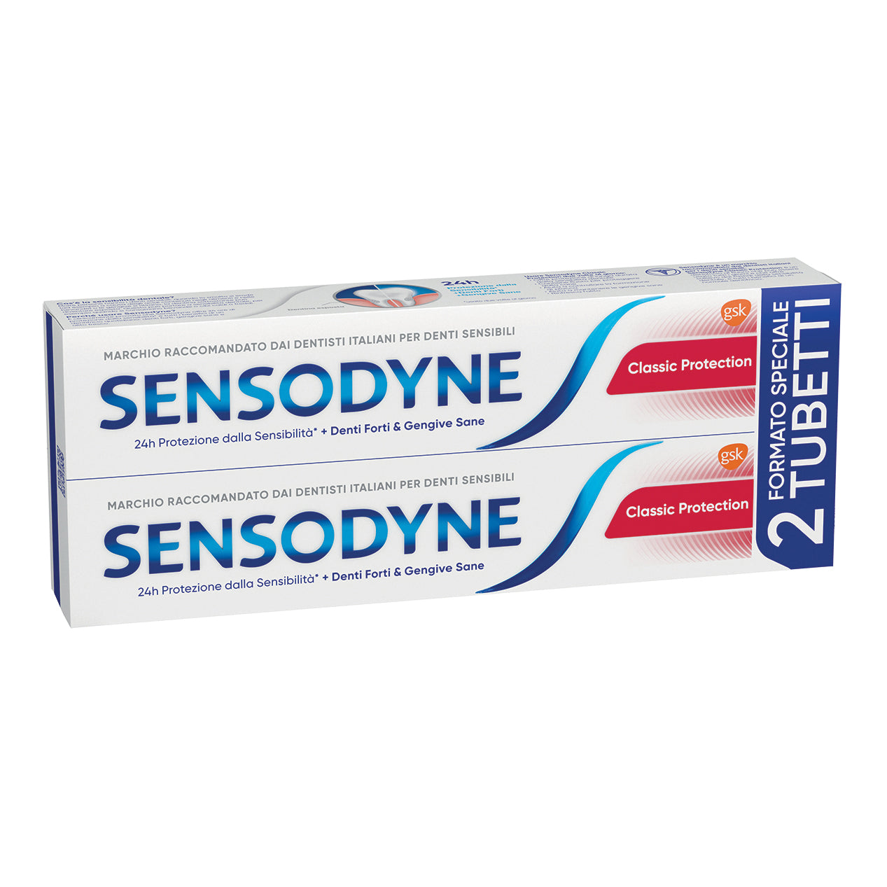 Sensodyne Dentifricio Classic Protection Bipacco Confezione 2 X 75ml