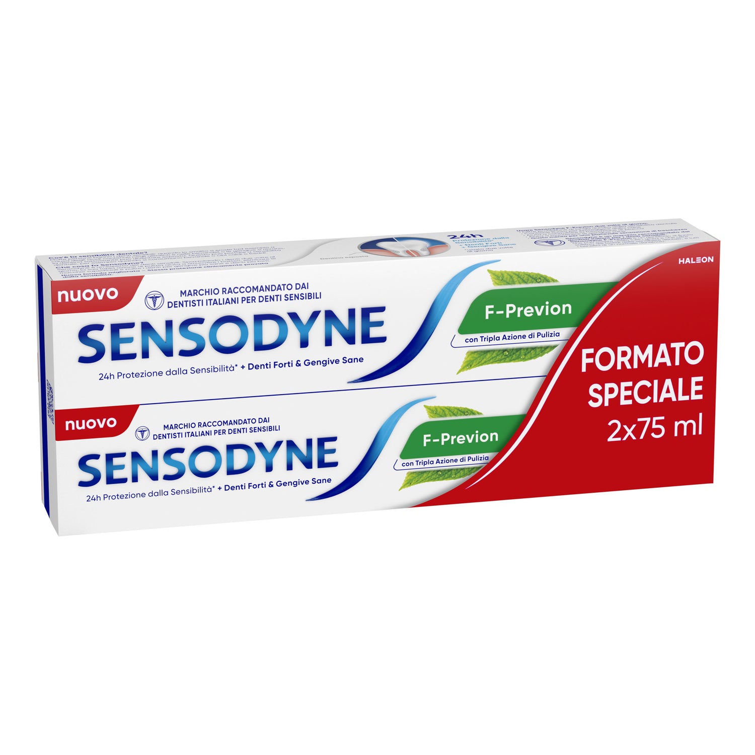 Sensodyne Dentifricio F-Previon Bi-Pacco 2 X 75ml