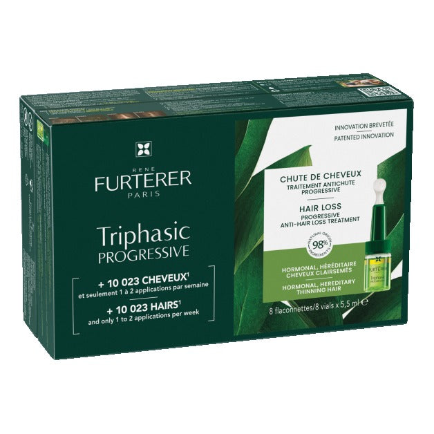 René Furterer Triphasic Progressive Coffret DUO Trattamento Contro La Caduta Dei Capelli 2x8 Flaconi