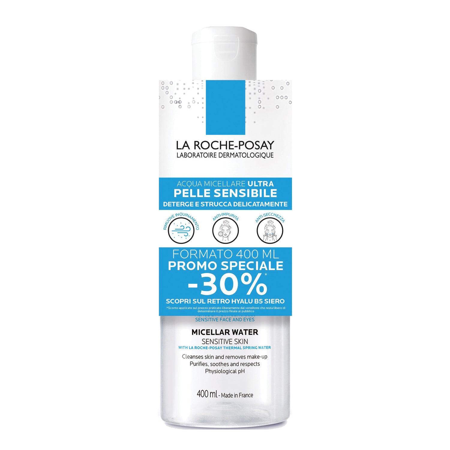 La Roche Posay Physiologique - Acqua Micellare Ultra Per Pelli Reattive 400ml + Cravattino