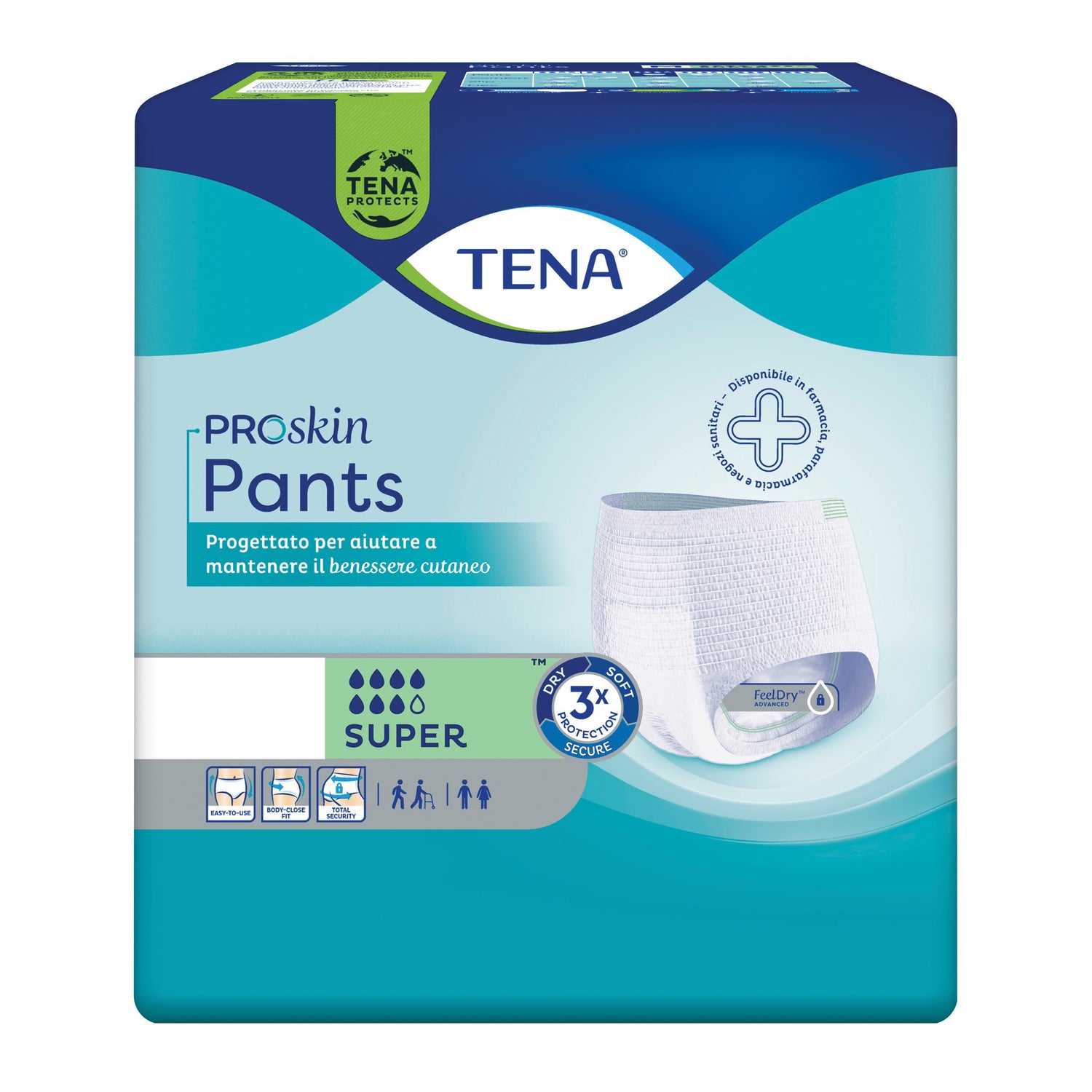 Tena Proskin Pants Super L - Mutandine Assorbenti Per Incontinenza 12 Pezzi