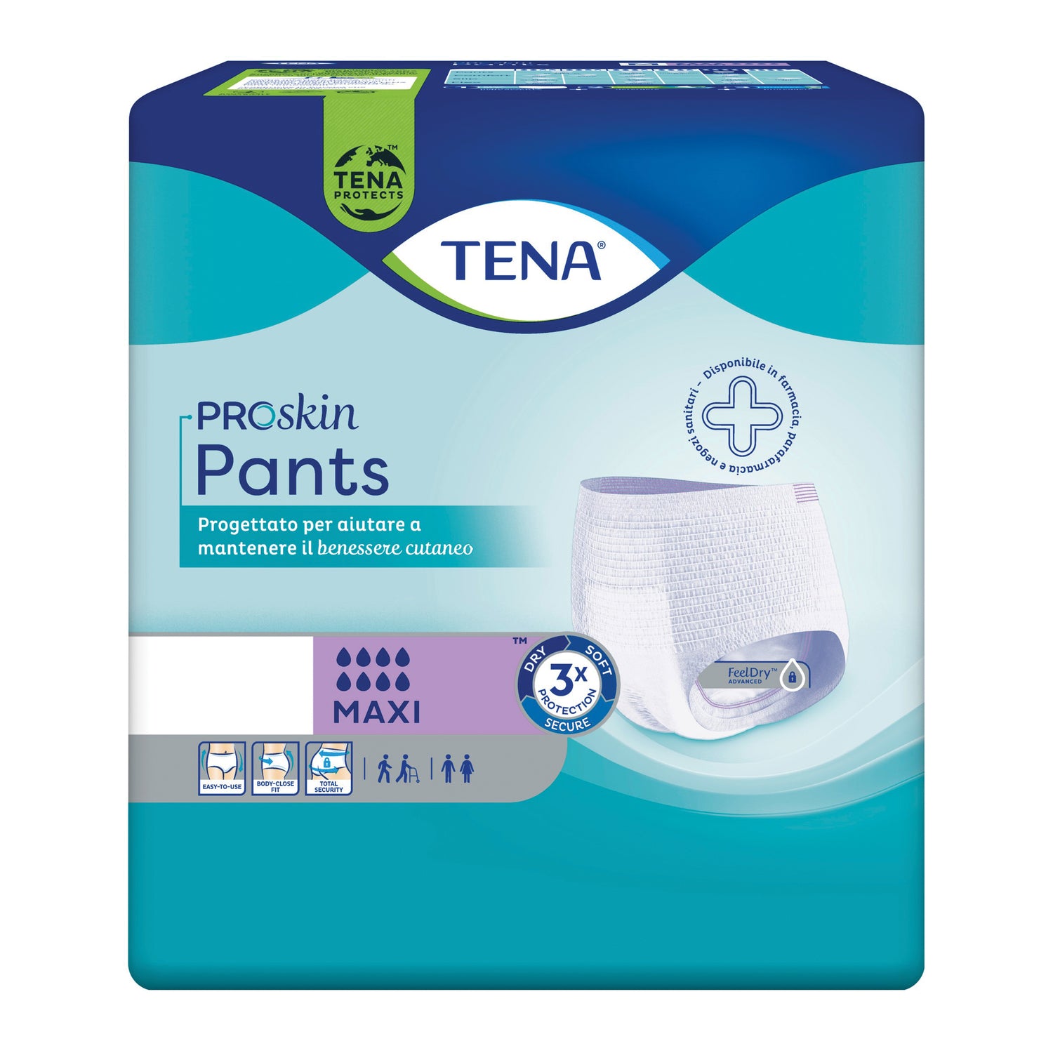 Tena Proskin Pants Maxi M - Mutandine Assorbenti Per Incontinenza 8 Pezzi