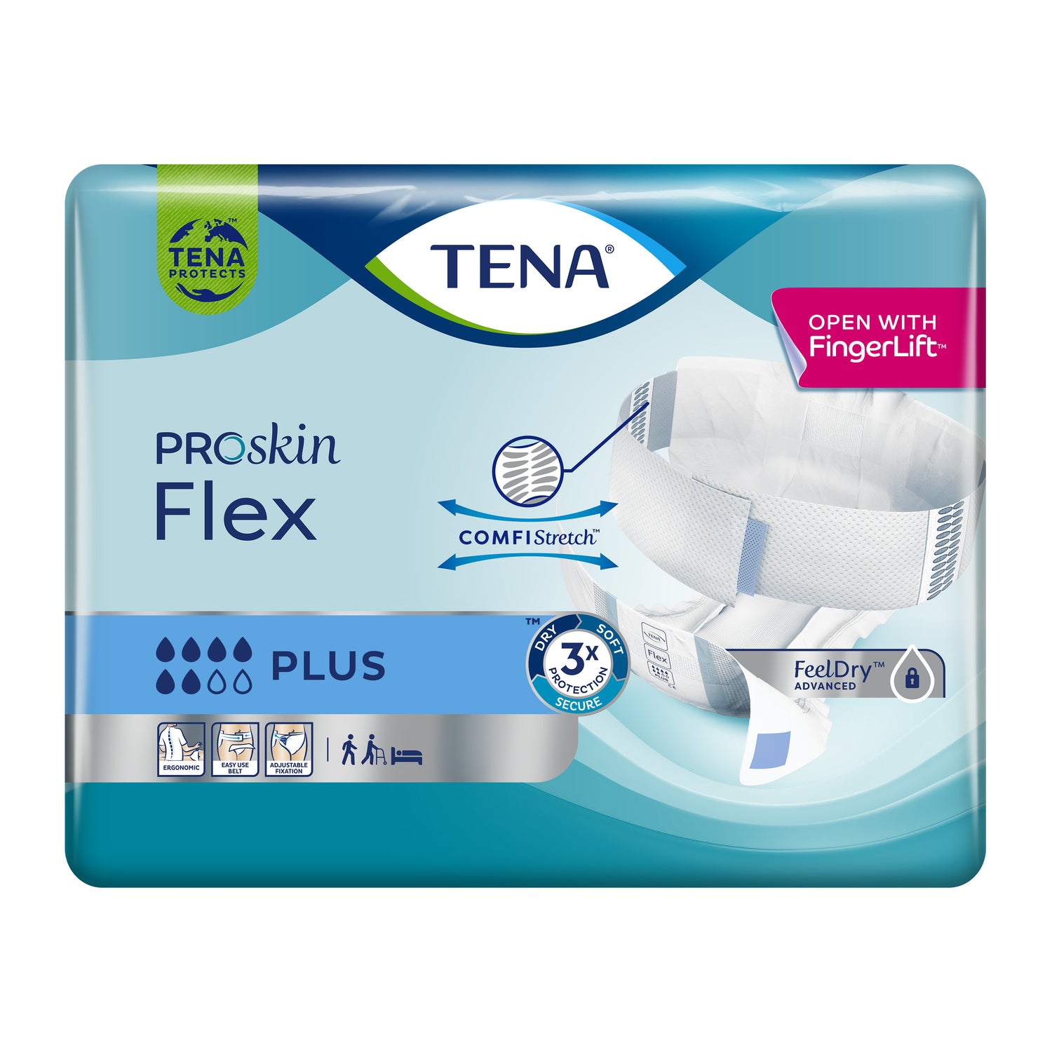 Tena Proskin Flex Plus Large L - Pannolone Per Incontinenza A Cintura 30 Pezzi