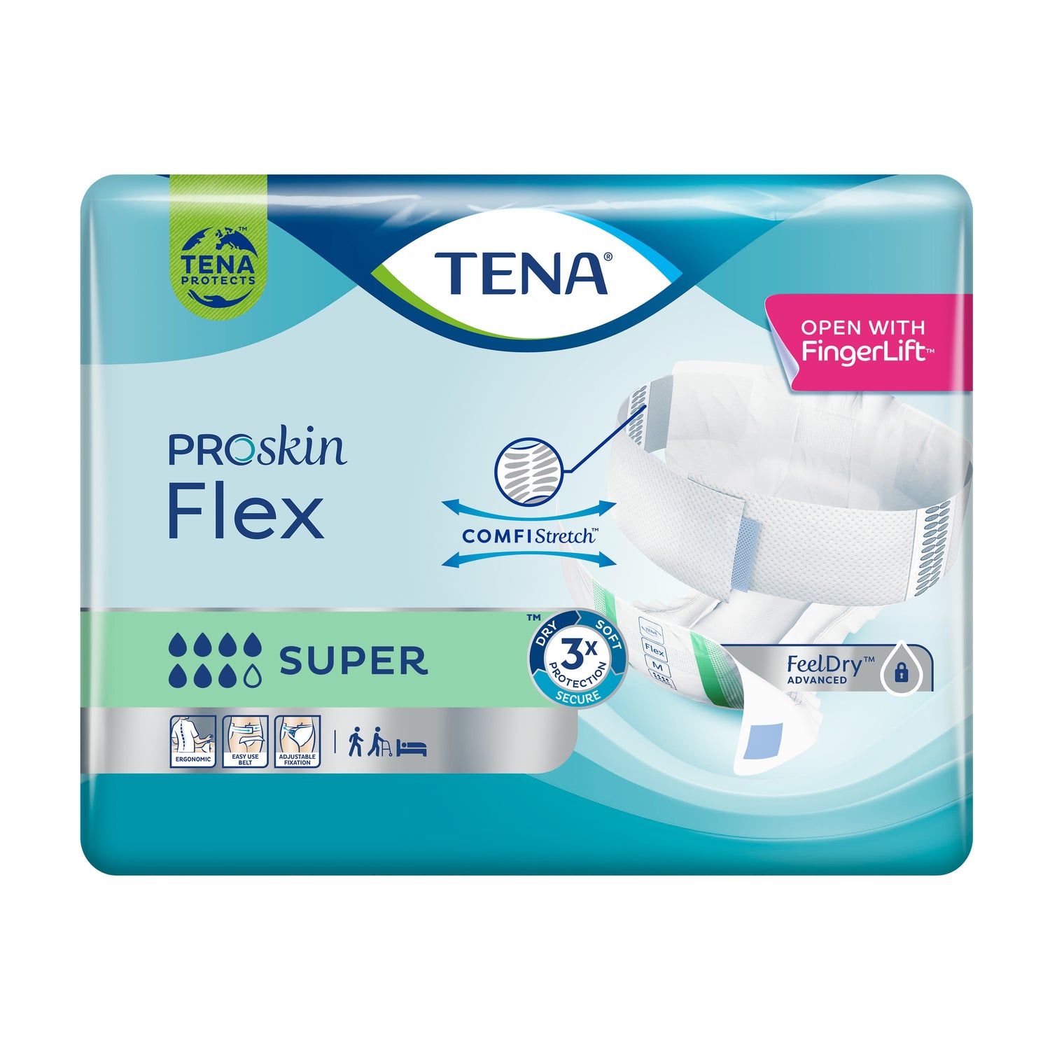 Tena Proskin Flex Super Small S - Pannolone Per Incontinenza A Cintura 30 Pezzi