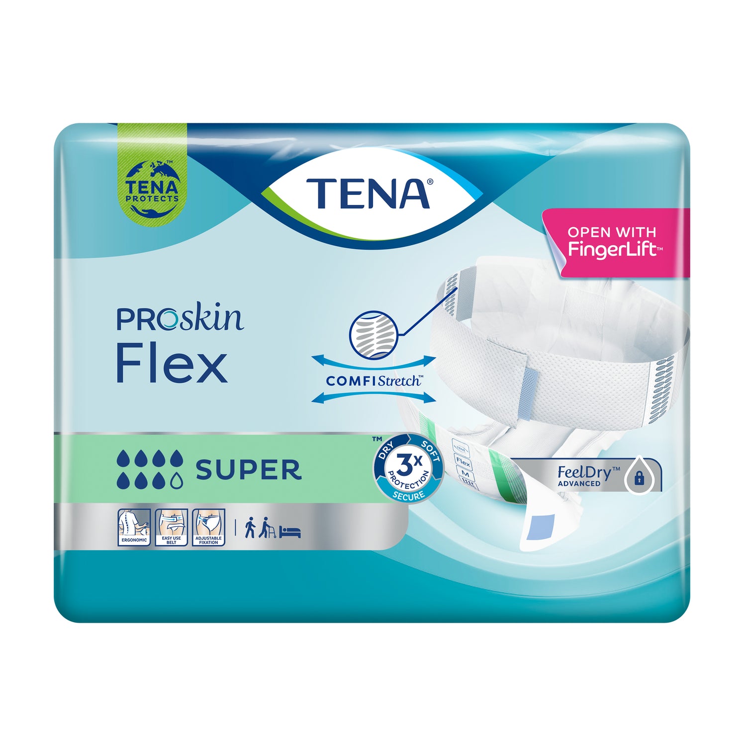 Tena Proskin Flex Super Medio M - Pannolone Incontinenza A Cintura 30 Pezzi