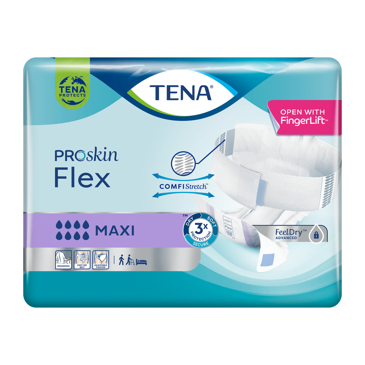 Tena Proskin Flex Maxi S - Pannolone Incontinenza A Cintura 22 Pezzi  