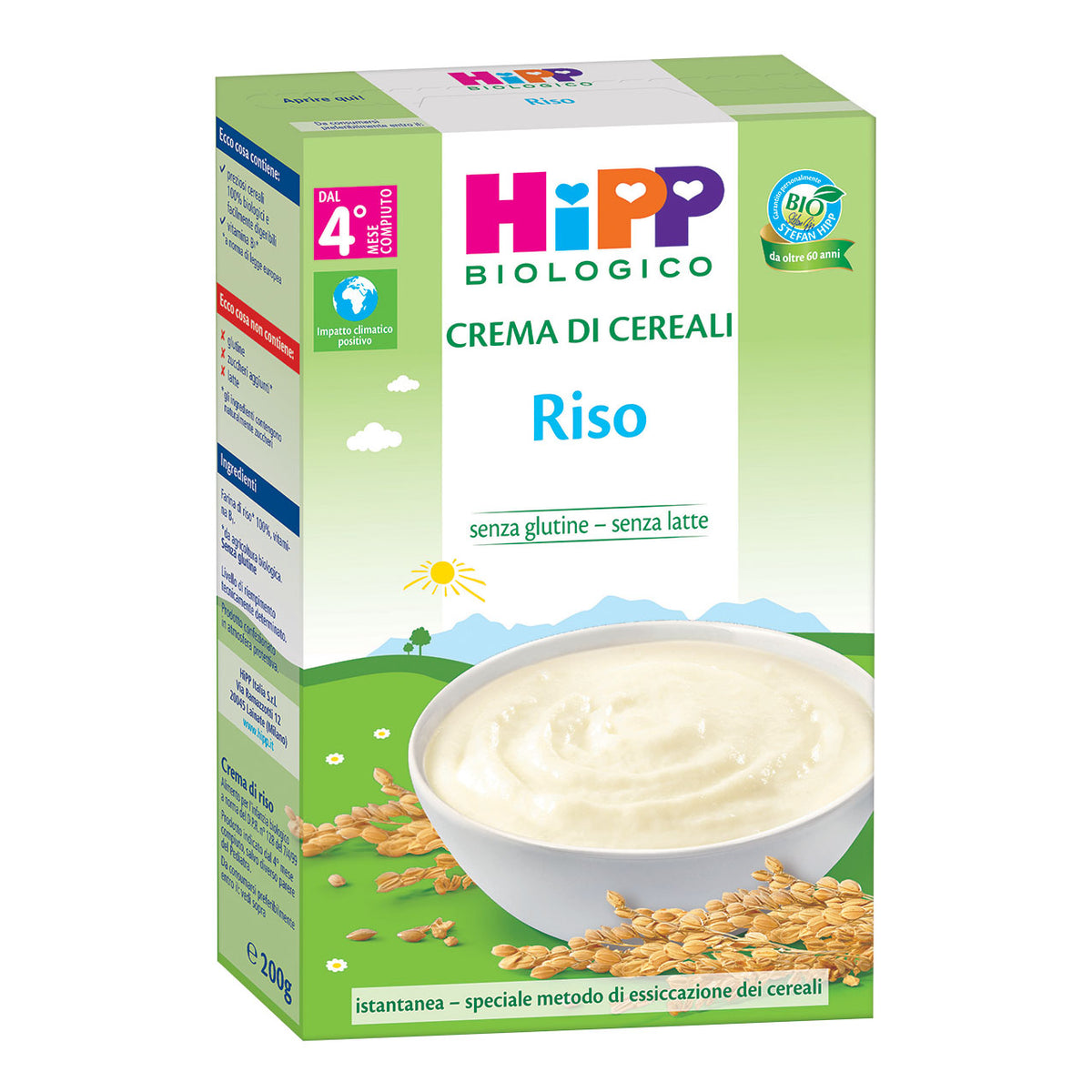 HIPP BIO CREMA CRL RISO 200G  