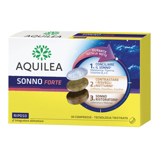 Aquilea Sonno Forte | Melatonina Valeriana Griffonia | 30 Compresse
