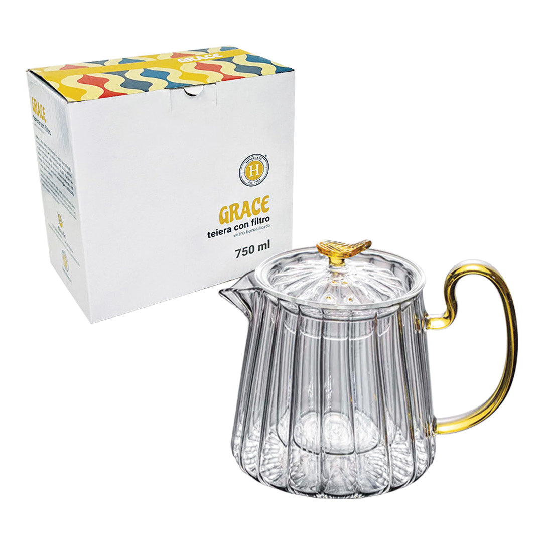 Himalaya Handy Teapot Grace - Teiera Con Filtro Vetro Borosilicato 750ml