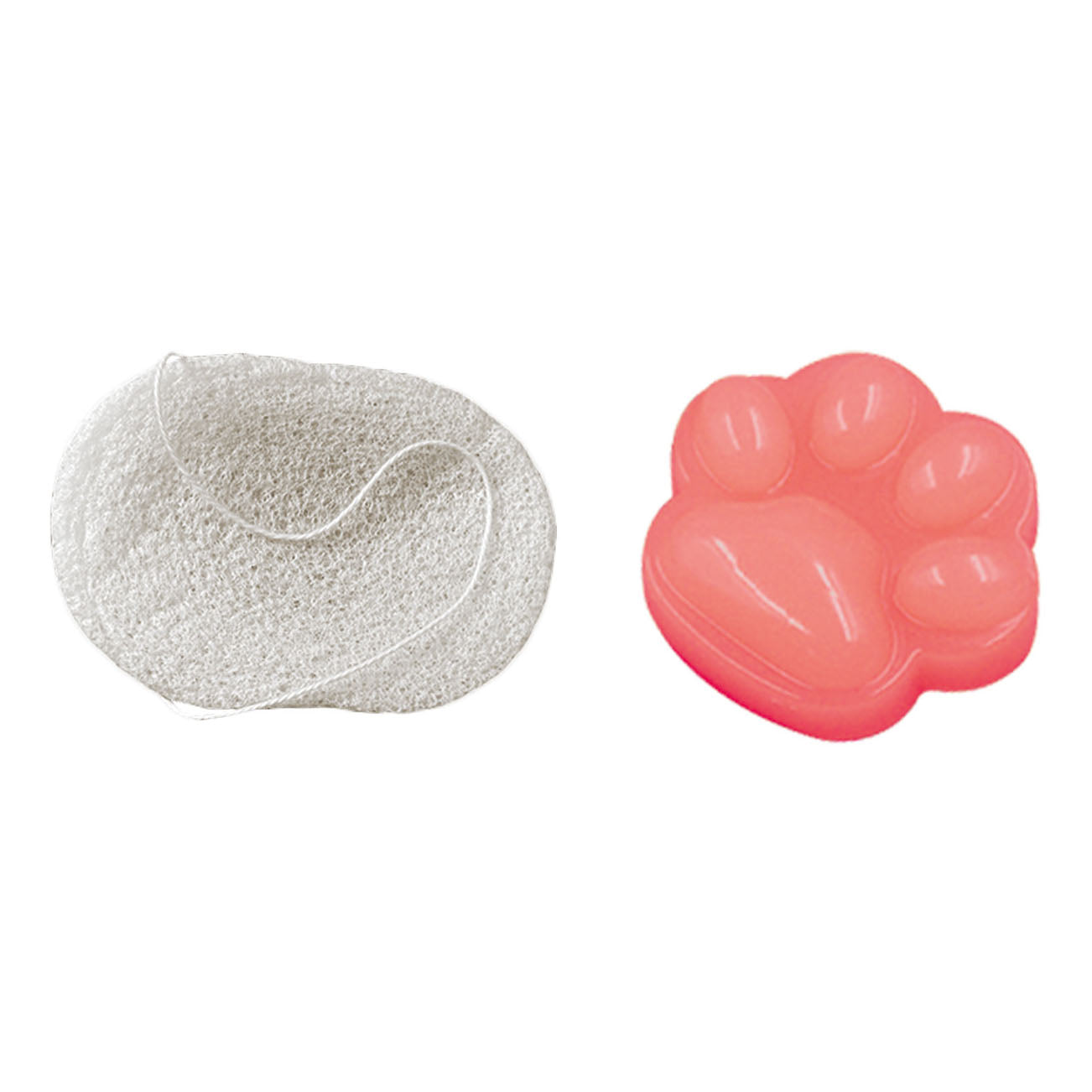 Bio Essenze Konjac Spugna Bianca + Sapone In Gel Alla Rosa