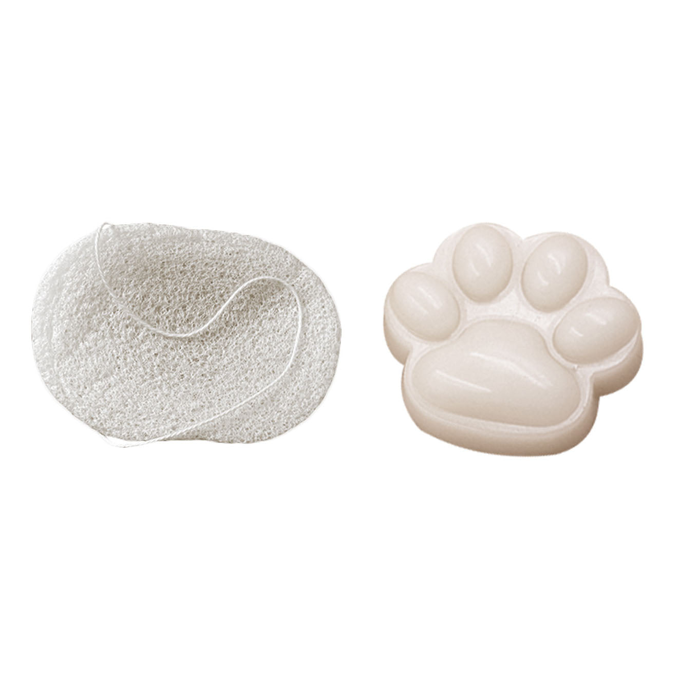 Bio Essenze Konjac Spugna Bianca + Sapone In Gel Bianco Puro