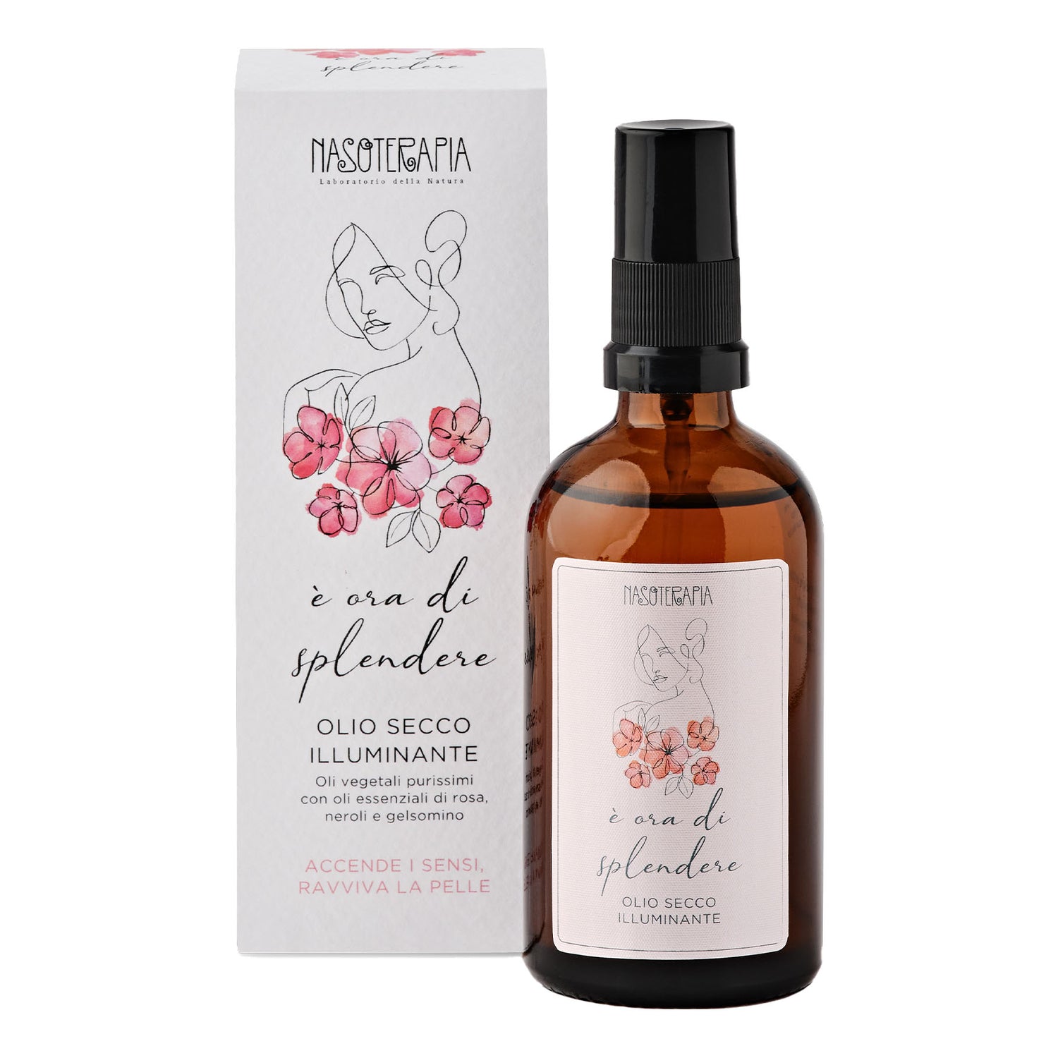 Nasoterapia Olio Secco Aromatico Illuminante Corpo E Capelli E' Ora Di Splendere 100ml