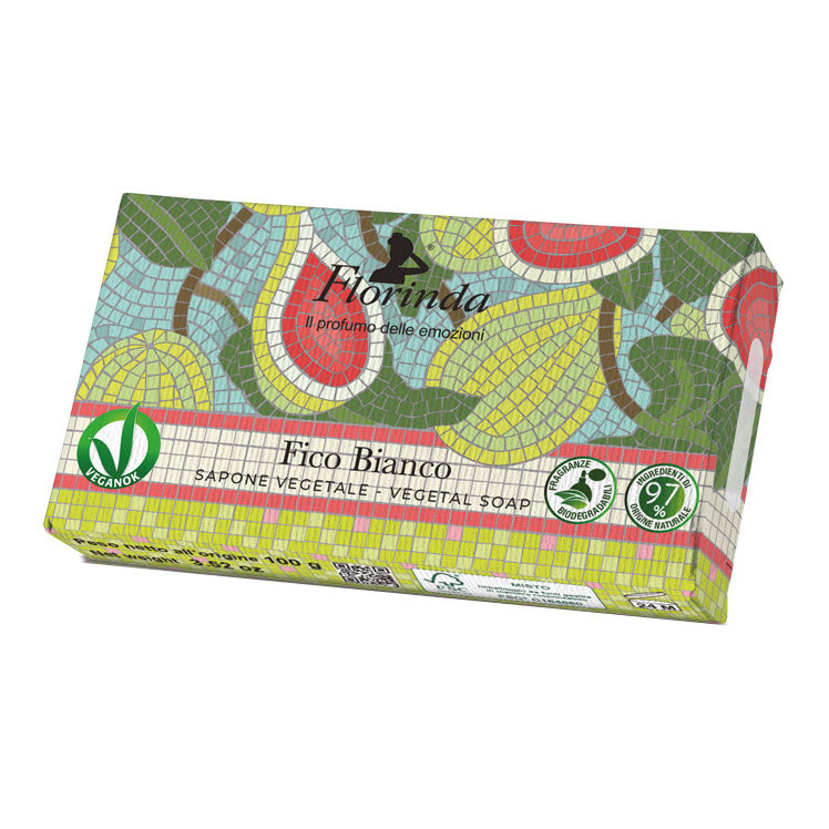 Florinda - Sapone Vegetale Mosaici Italiani Fico Bianco 100g