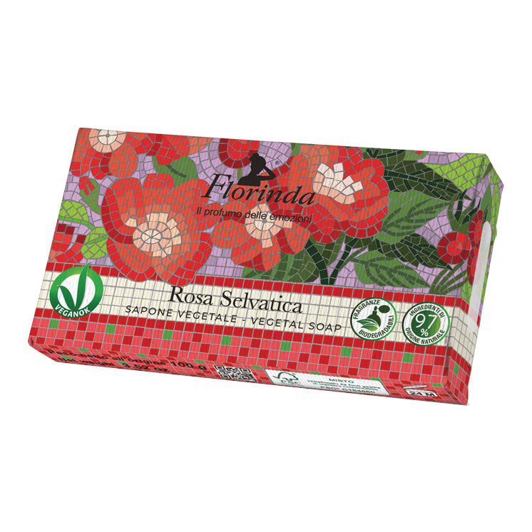 Florinda - Sapone Vegetale Mosaici Italiani Rosa Selvatica 100g