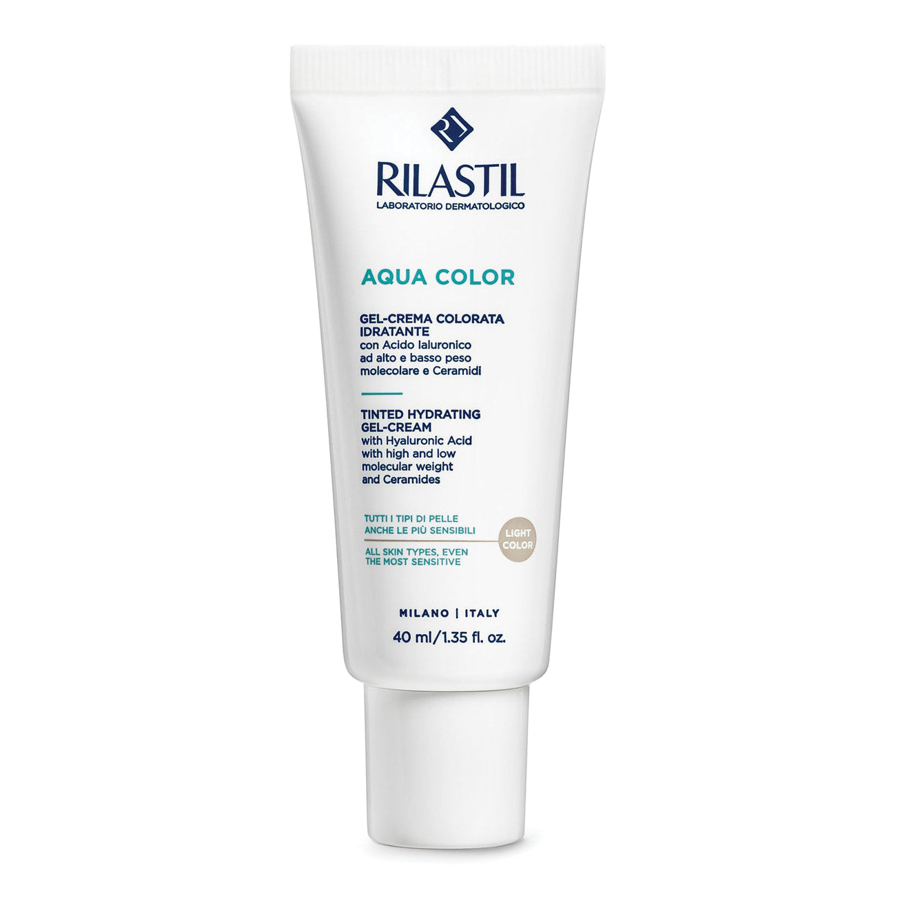Rilastil Aqua Color Gel-Crema Colorata Idratante Colore Light 40ml