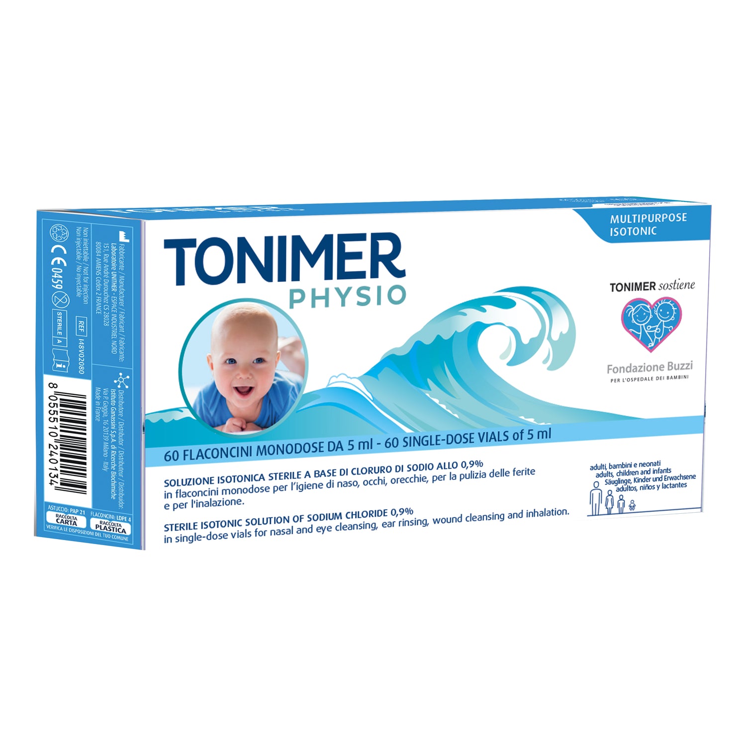 Tonimer Physio Soluzione Isotonica Sterile Monodose 60 Flaconcini 5ml
