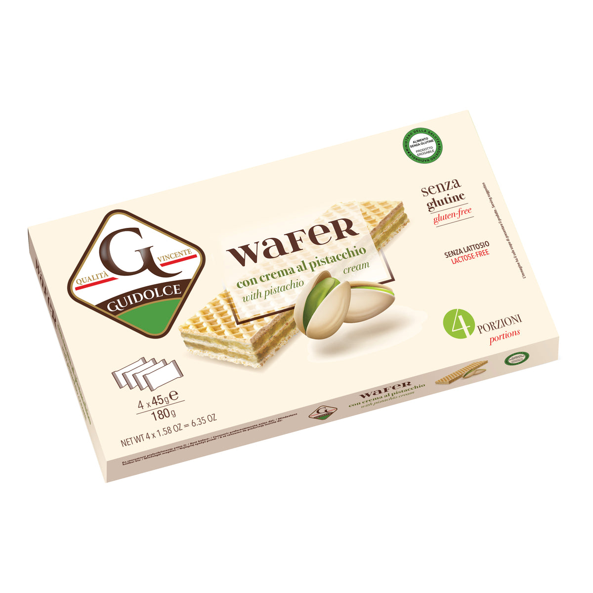 WAFER CREMA PISTACCHIO 4X45G  