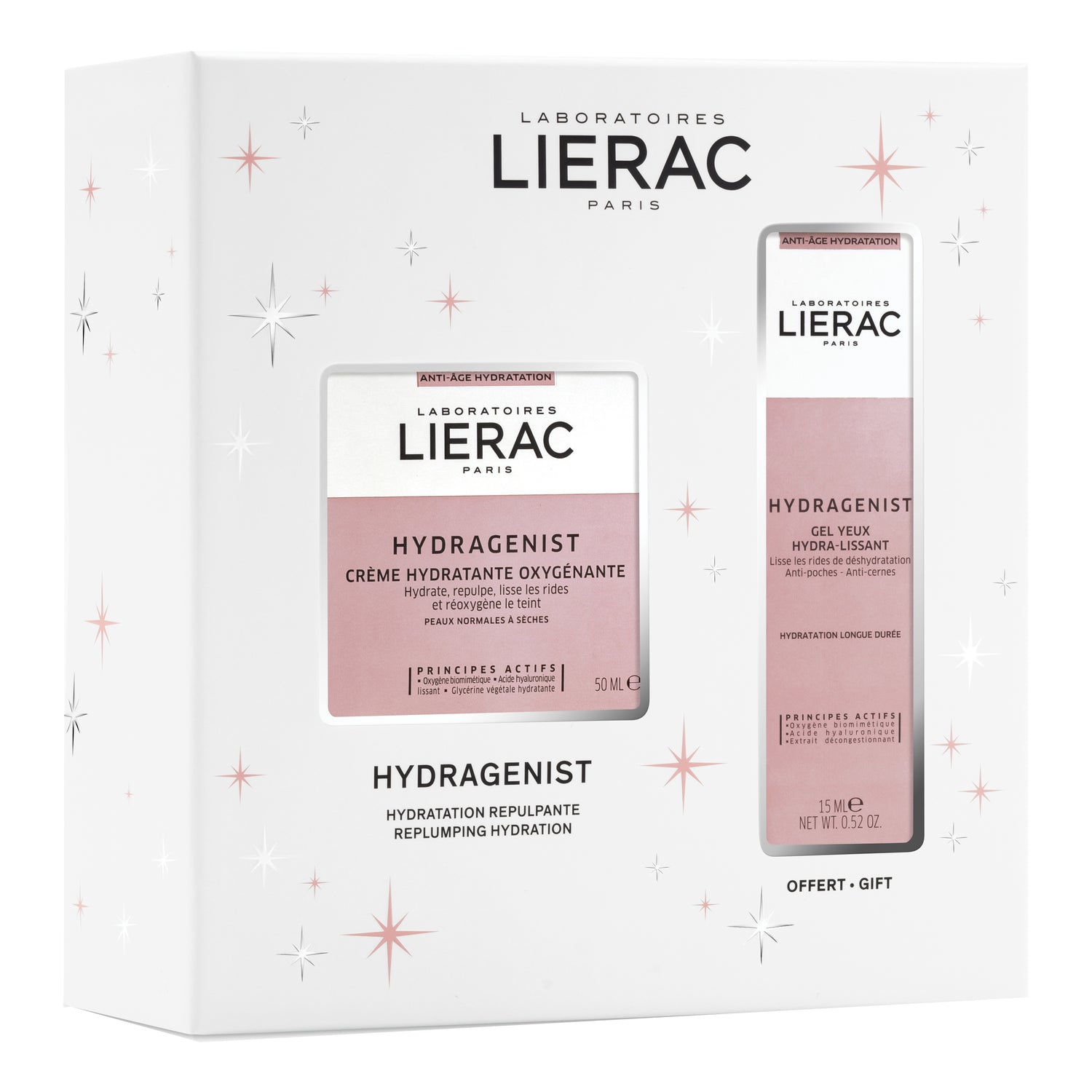 Lierac Cofanetto Regalo Hydragenist Crema Viso 50 ml + Gel Occhi 15 ml In Omaggio