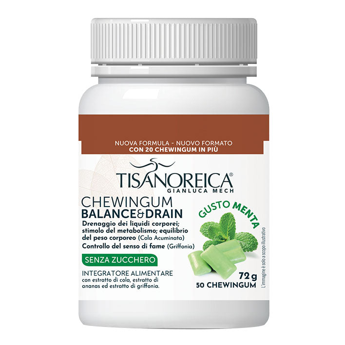 Gianluca Mech - Tisanoreica Chewingum Balance & Drain Gusto Menta 50 Pezzi