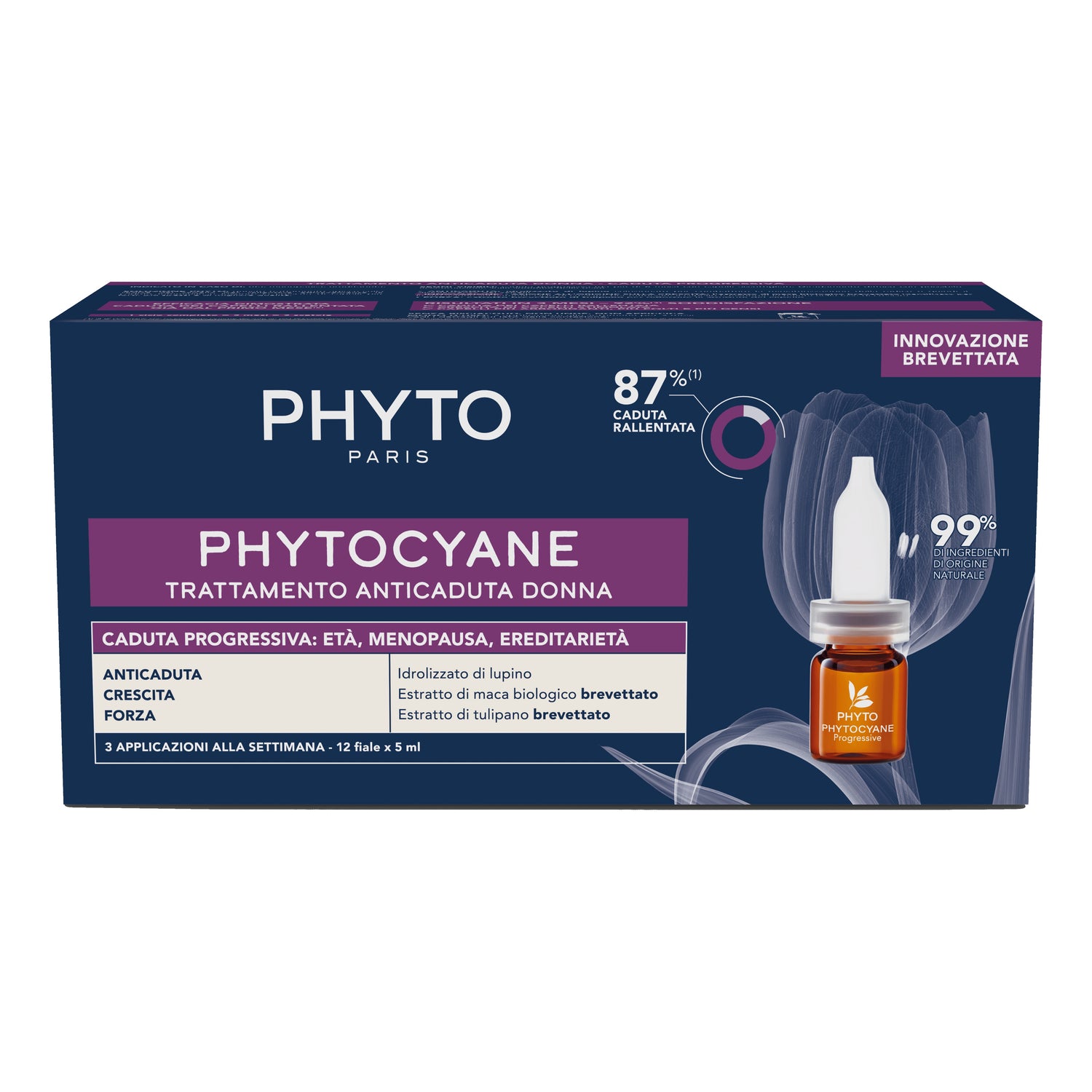Phyto Phytocyane Trattamento Donna Anti-Caduta Capelli Progressiva 12 Fiale 5ml