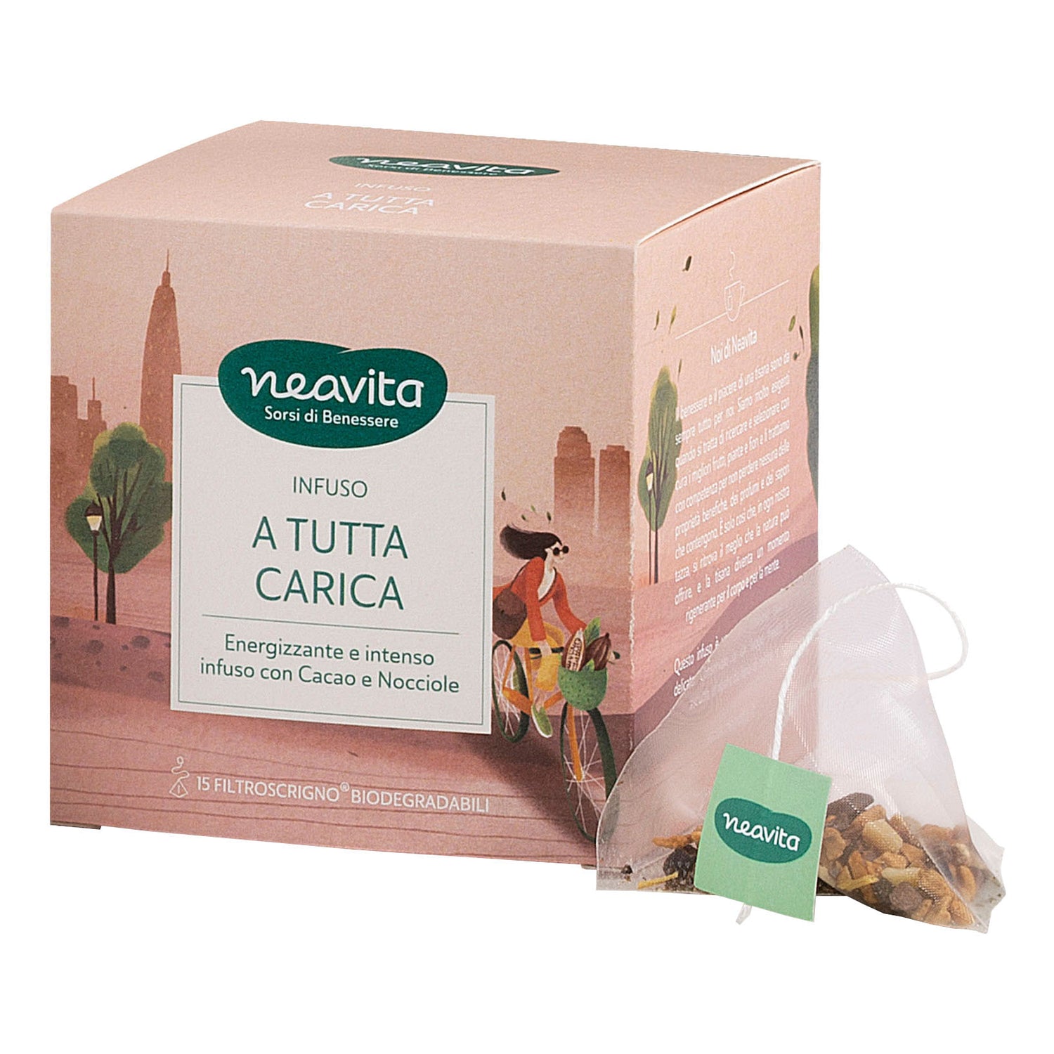 Neavita Tisana A Tutta Carica Infuso Cacao e Nocciole 15 filtroscrigno
