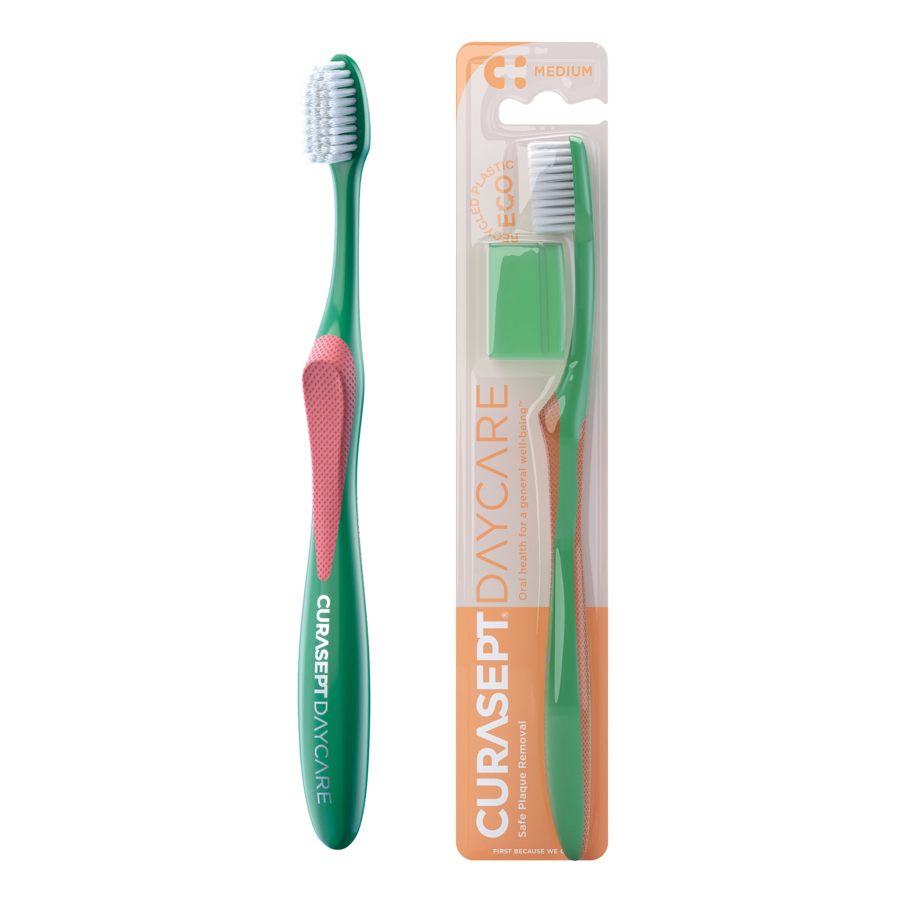Curasept Daycare | Spazzolino Eco-Sostenibile Medium Setole Medie | 1 Pezzo
