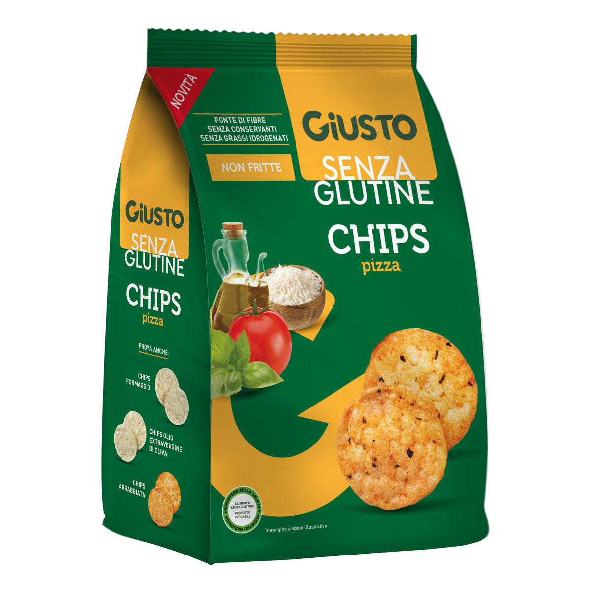 GIUSTO S/G CHIPS PIZZA 40G  