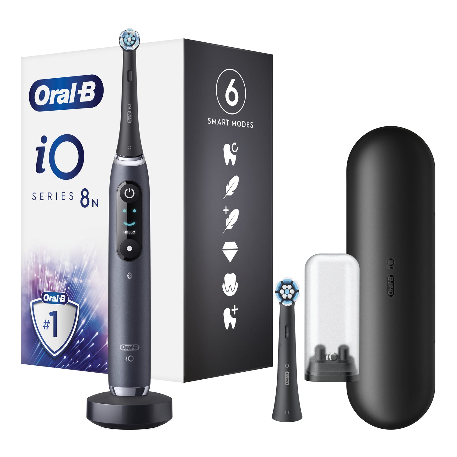 Oral-B iO Serie 8 Spazzolino Elettrico Black +2 Testine